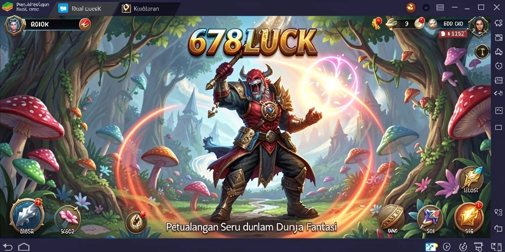 Screenshot gameplay 678LUCK yang menampilkan petualangan epik di dunia fantasi.