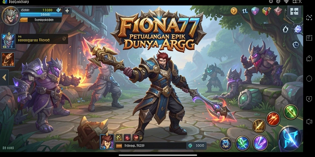 Tampilan aksi seru dalam gameplay FIONA77 yang menegangkan.