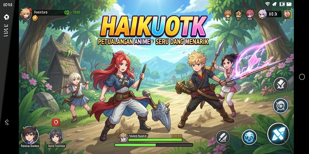 Tampilan gameplay HAIKUOTK yang menarik dengan karakter Anime.