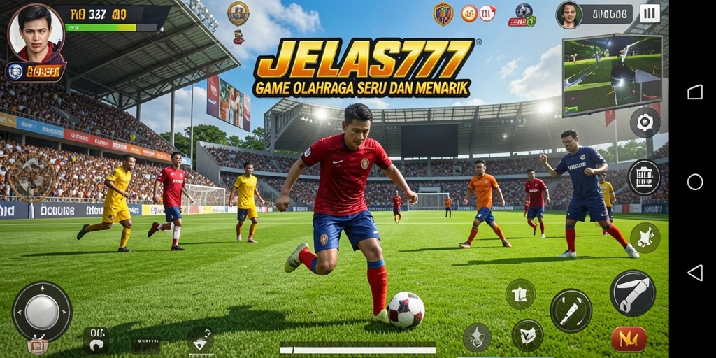 Tampilan aksi intens dari gameplay olahraga di JELAS777.