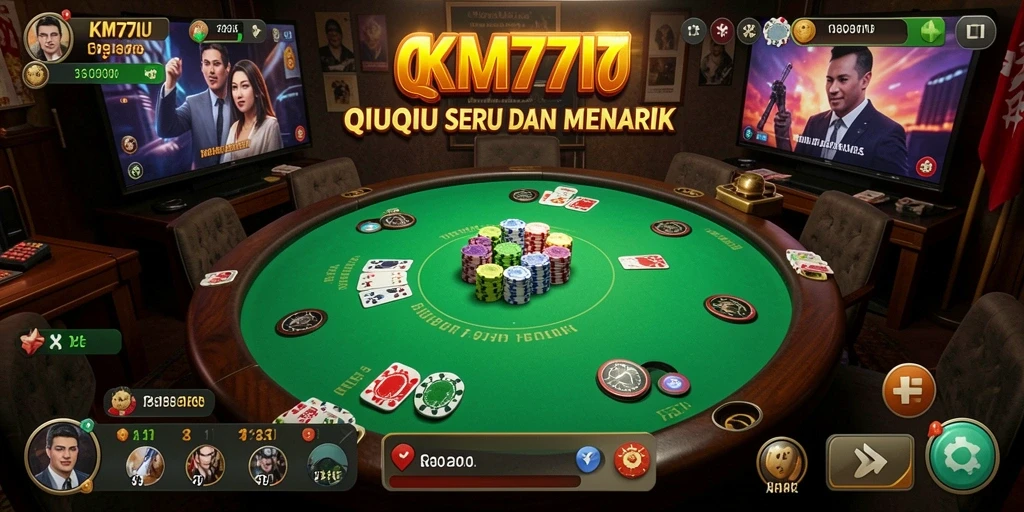 Tampilan gameplay seru dalam permainan QiuQiu KM777.