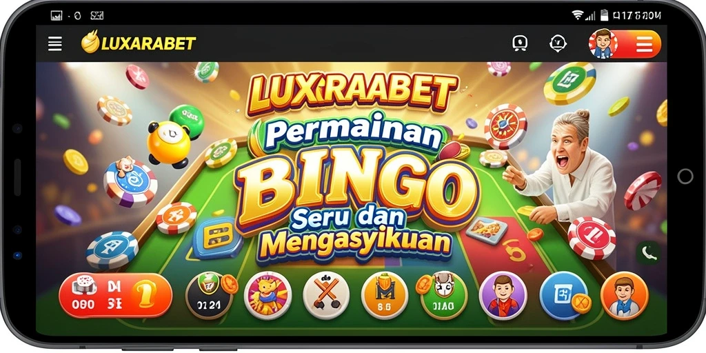 Tampilan menarik gameplay Bingo LUXARABET.
