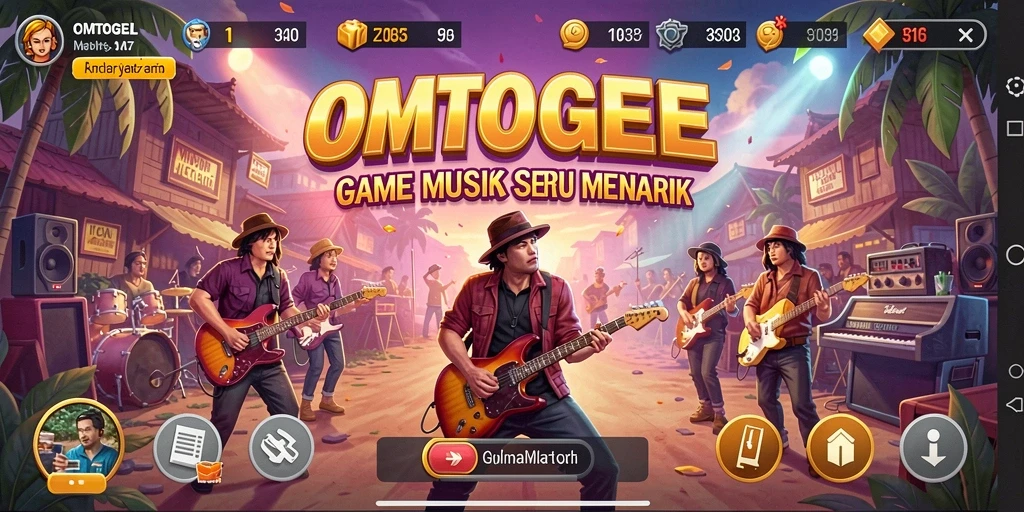 Tampilan gameplay menarik dari OMTOGEL yang penuh tantangan musik.