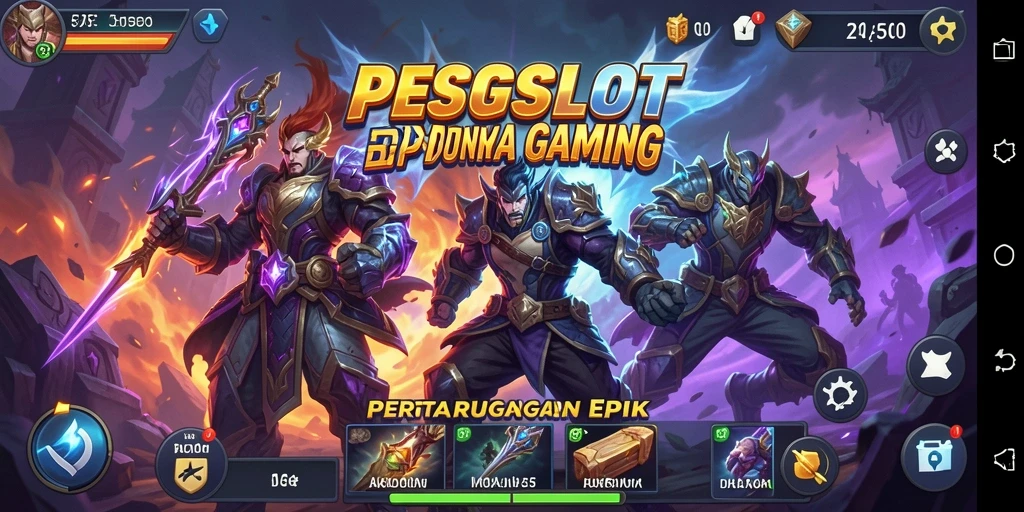 Screenshot PESGSLOT menampilkan pertarungan seru dan karakter yang mengesankan.