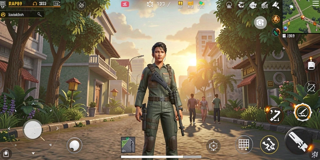 Tampilan gameplay utama dari RAP89 dalam simulasi kehidupan.