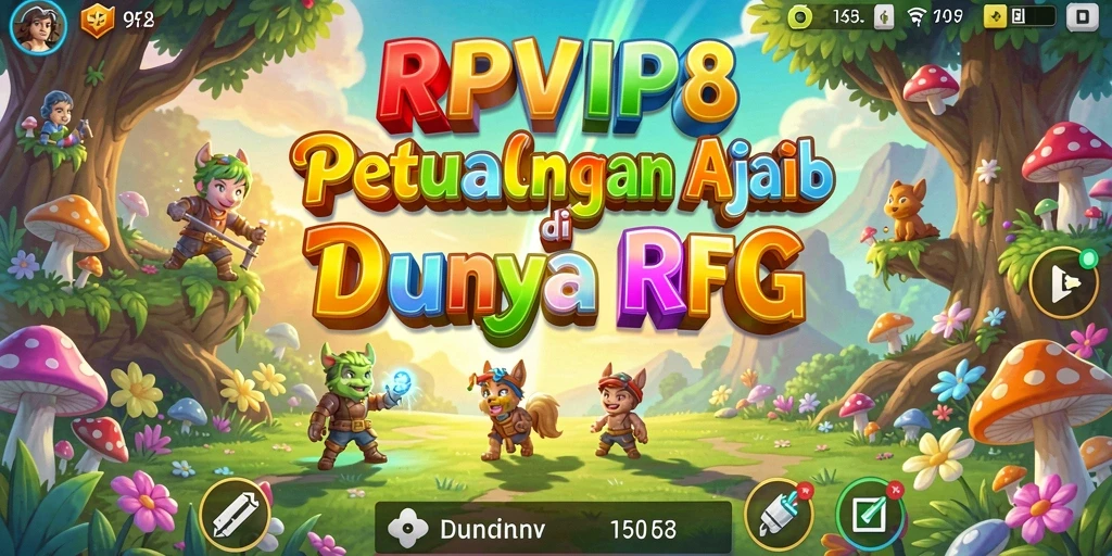 Screenshot utama RPVIP8 menampilkan aksi pertempuran seru di dunia RPG.