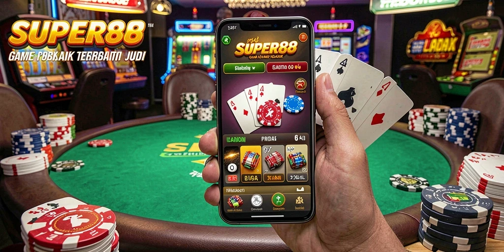 Tampilan gameplay Poker di SUPER88 yang menegangkan dan interaktif.
