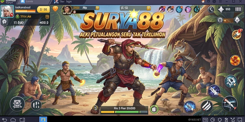 Tampilan gameplay action SURYA88 yang mendebarkan dan penuh tantangan.
